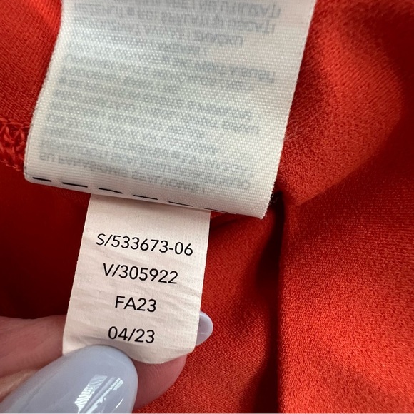 Athleta Transcend Stash Tight with Pockets Larkspur Red (orange) medium leggings - Picture 10 of 14